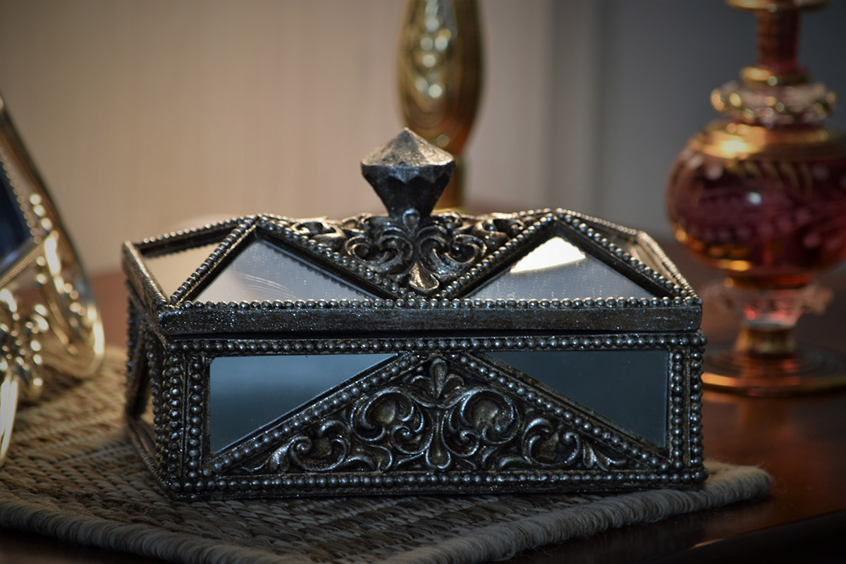 vintage, antique, jewelry box, home