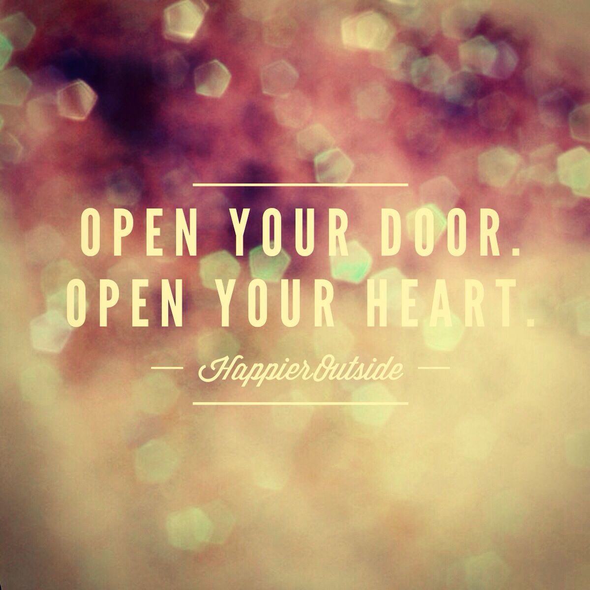 open your door. open your heart.