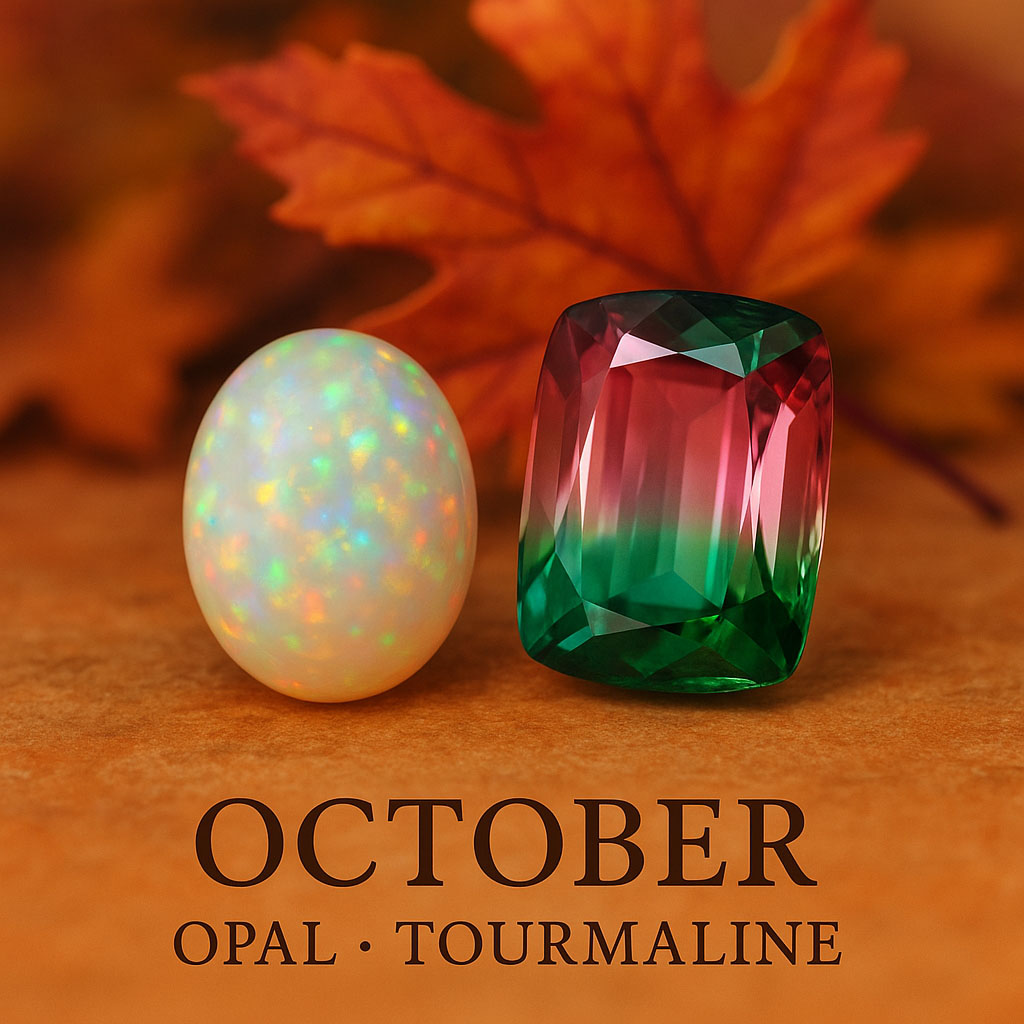 opals, tourmaline